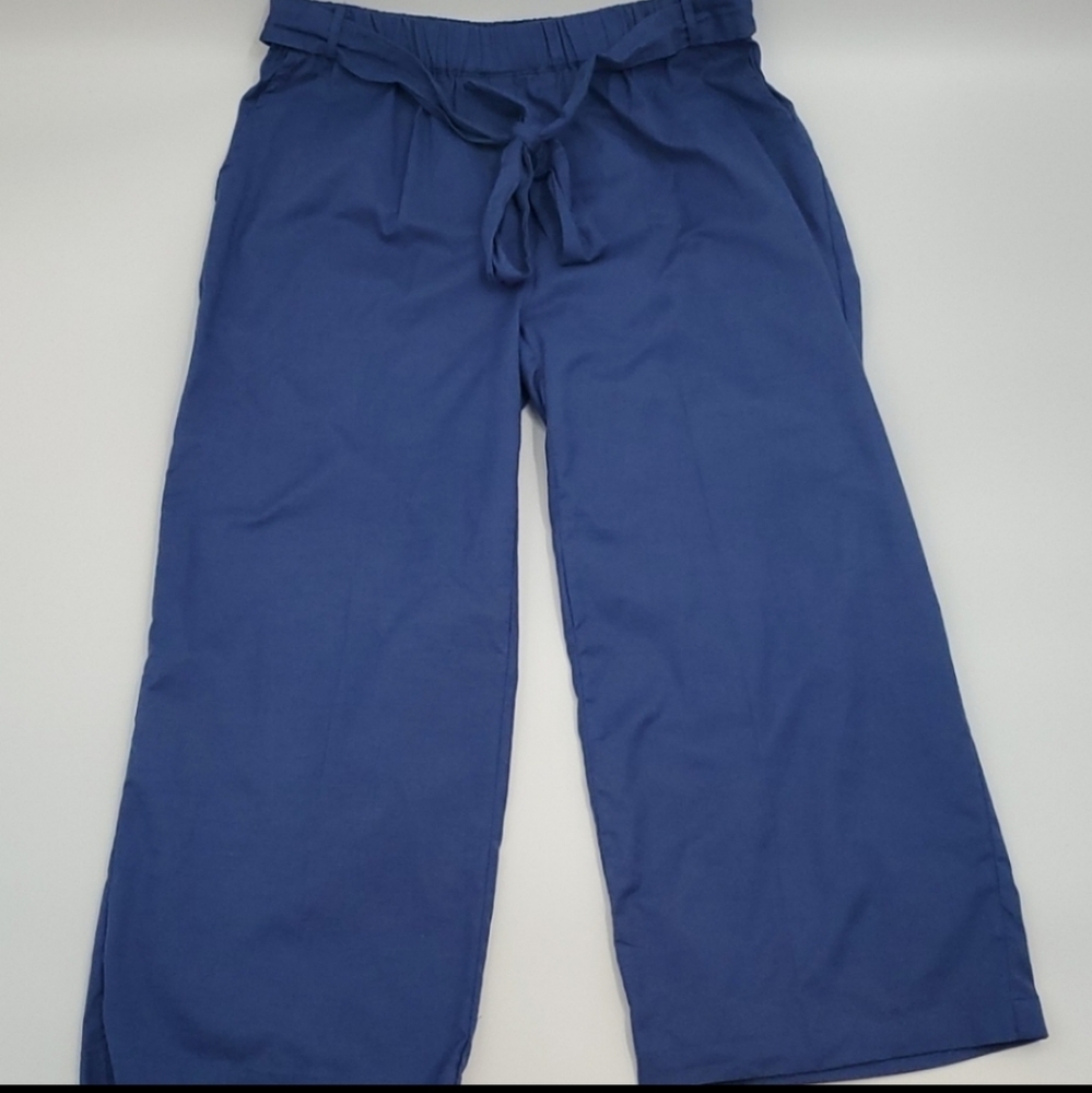 Jennifer & Grace Denim Yarn Dye Slub Capri